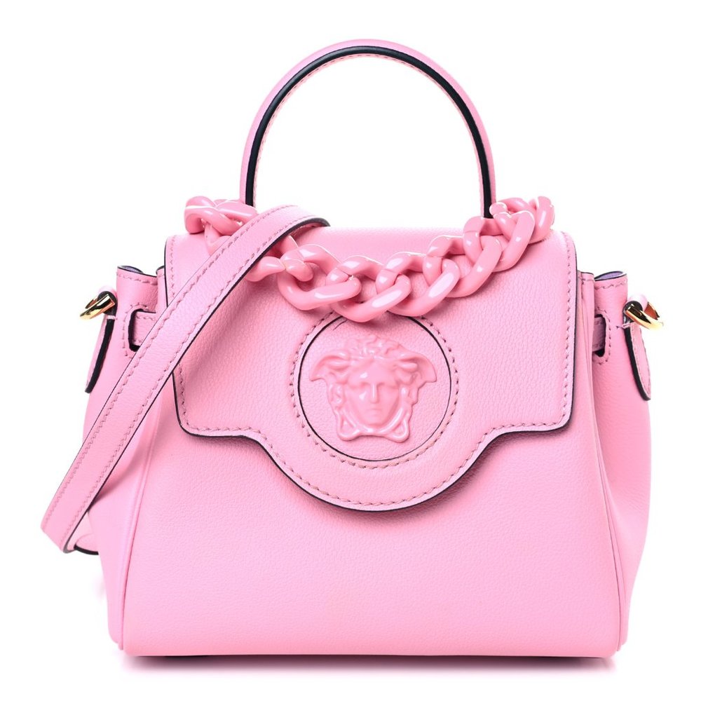AUTHENTIC VERSACE Light Pink Leather Shoulder Bag